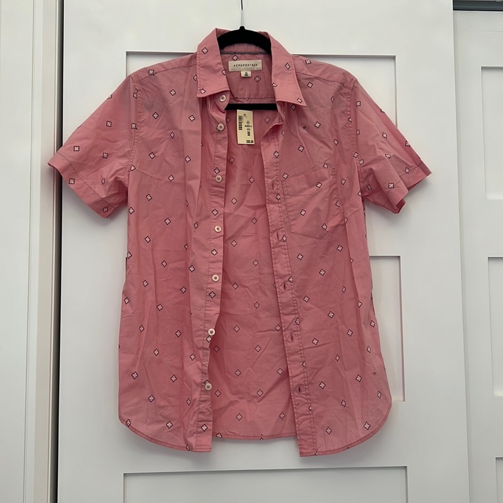 🔥 2 for 20$ / *NWT* Aeropostale Short Sleeve Button Down Shirt